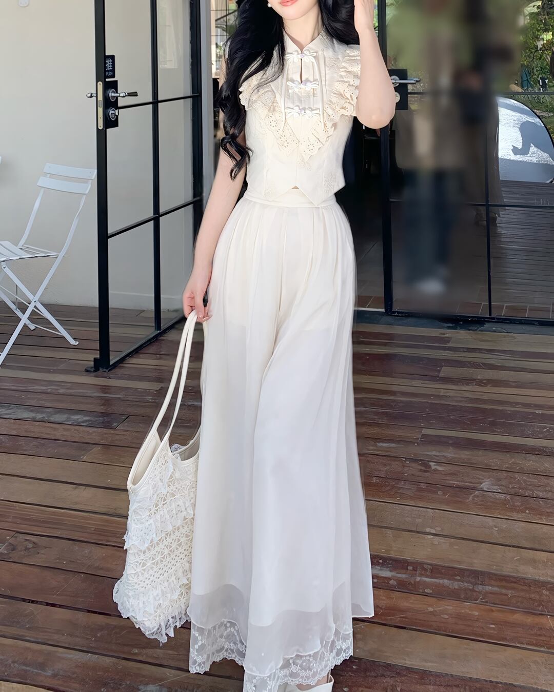 ドレープシフォンレースパンツ 2505065