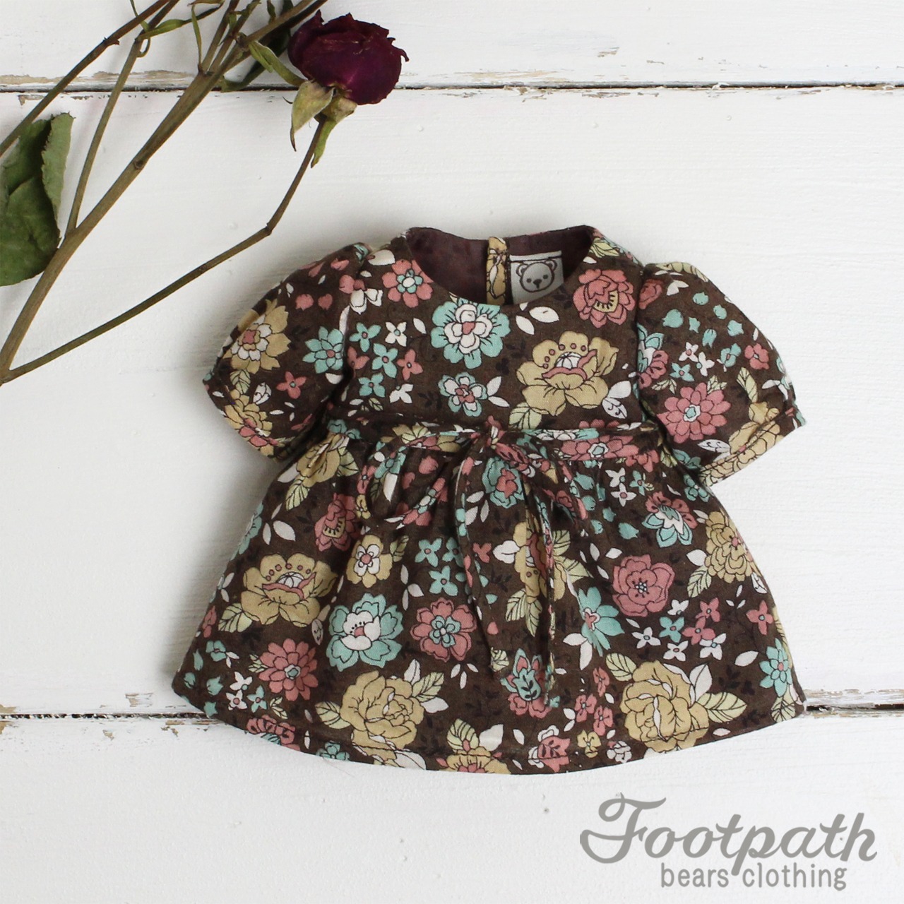 Vsb-3024 Brown floral dress