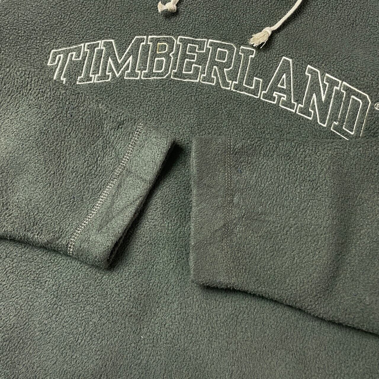 00年代 Timberland ティンバーランド フリースパーカー フロントロゴ 