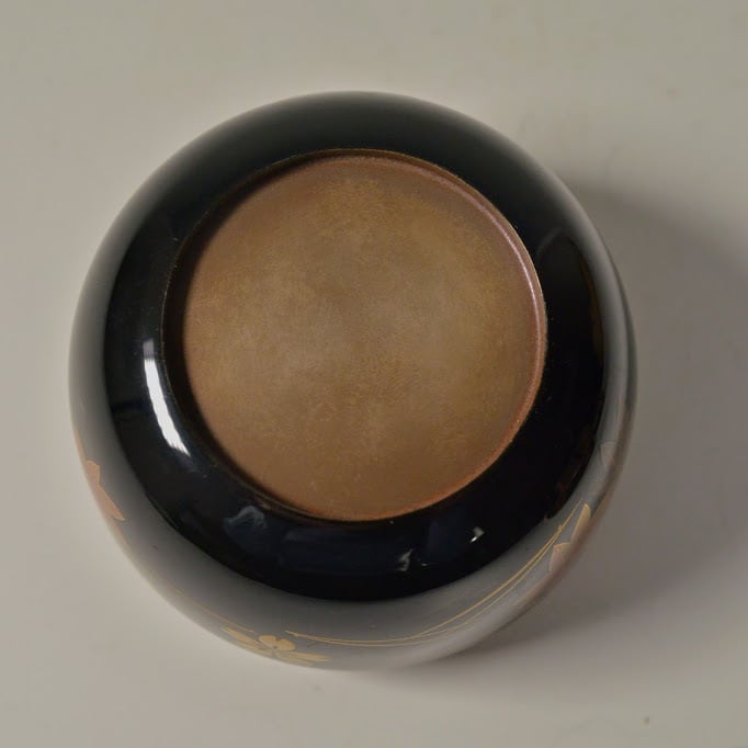 茶道具『秋草に半月鈴虫蒔絵平棗 在銘「秋峰」』高崎秋峰 共箱 炉開き