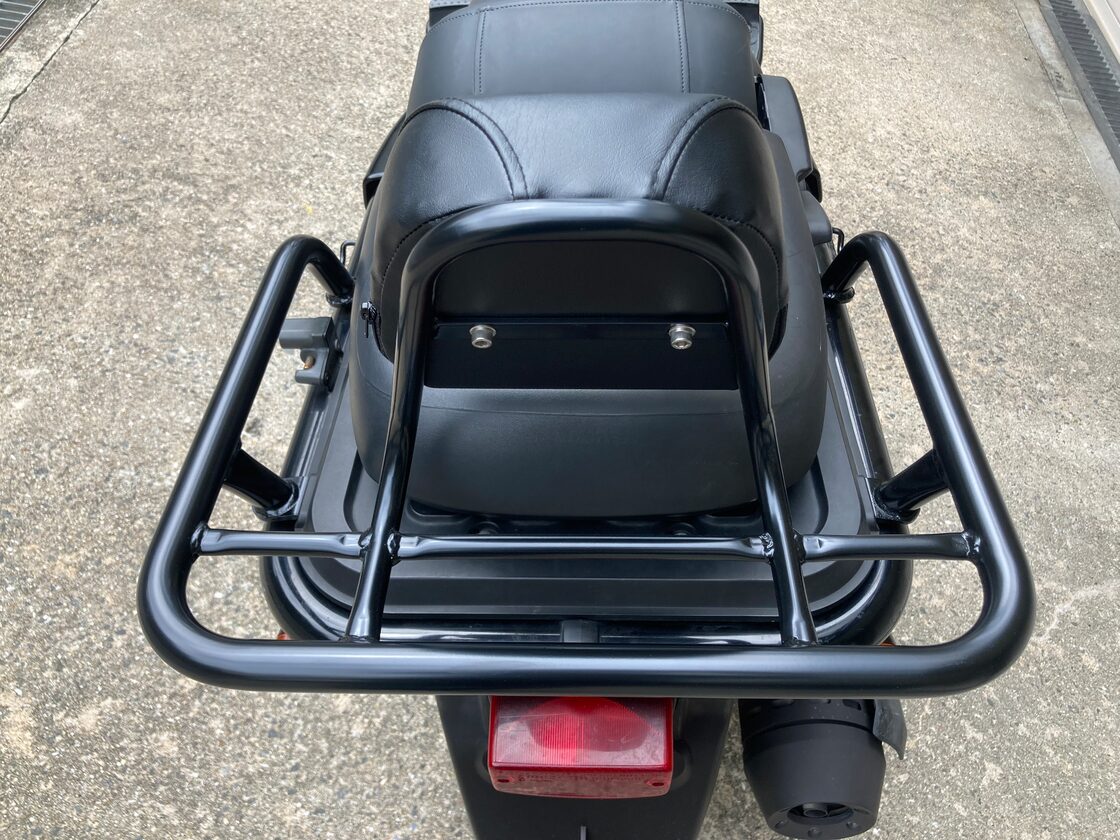 PS250用 サワダサイクルオリジナル 復刻バックレスト付きリアキャリア 