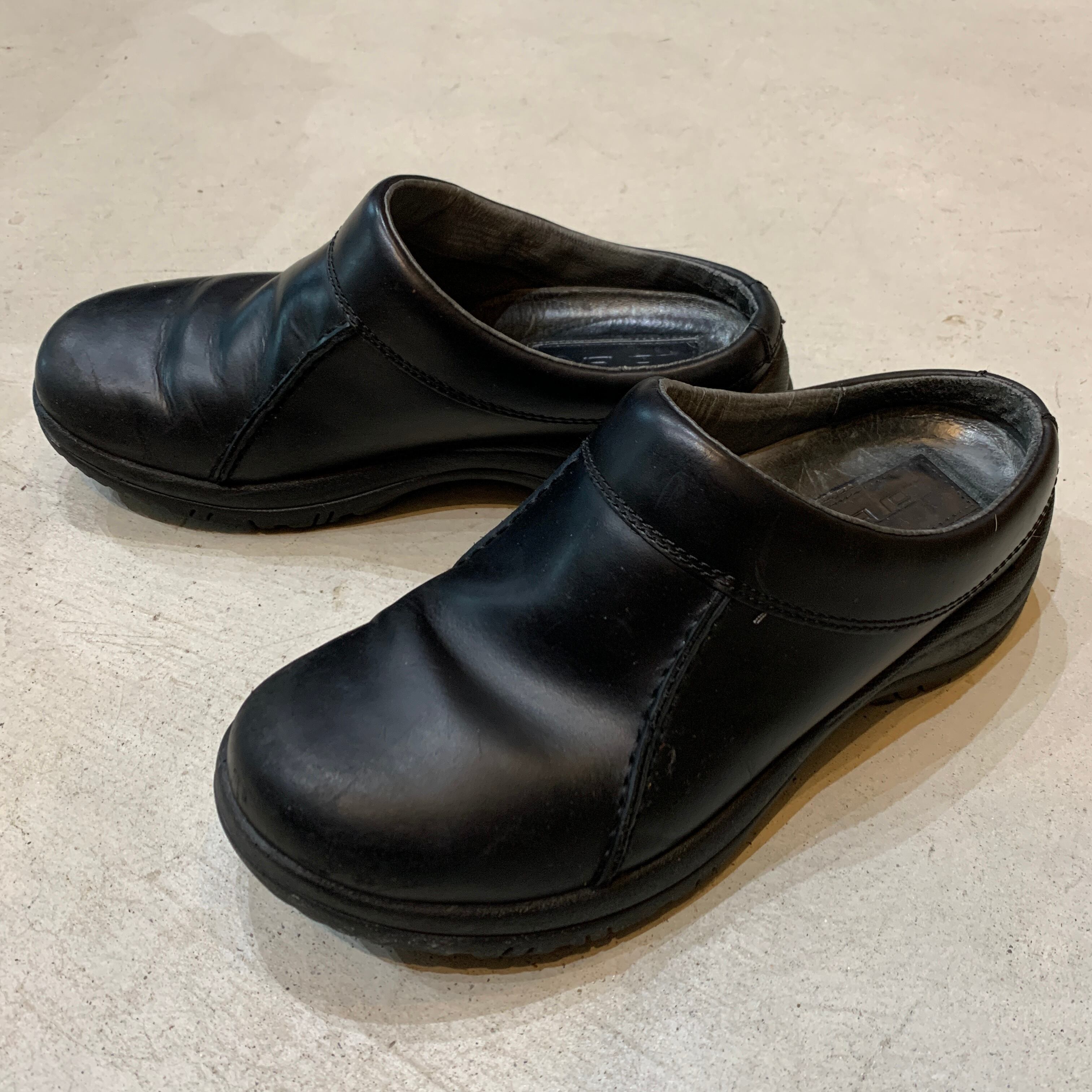 dansko ヒールレスレザースリッポン かかと無し 黒 41 | 古着屋 Uan
