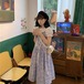 ✞ 花柄スリーブシャツブラウス ✞ゴスロリ SM ミリ 甘ロリ クラロリ 和ロリ エレガント 黒ロリ 姫ロリ 華ロリ BB-BB2244244