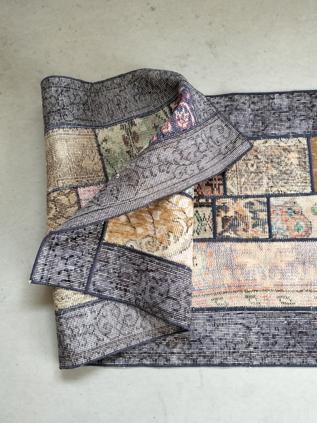 Turkish patchwork rug 210✕76cm No.448