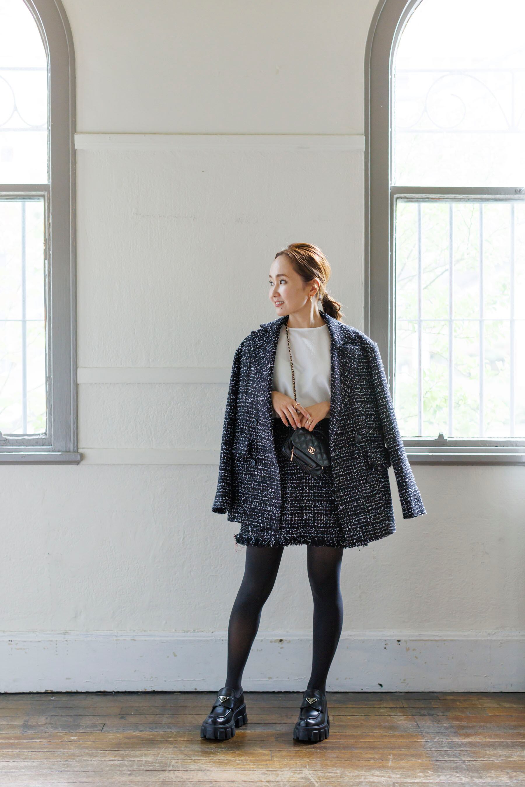 Tweed mini skirt | Bluelea 
