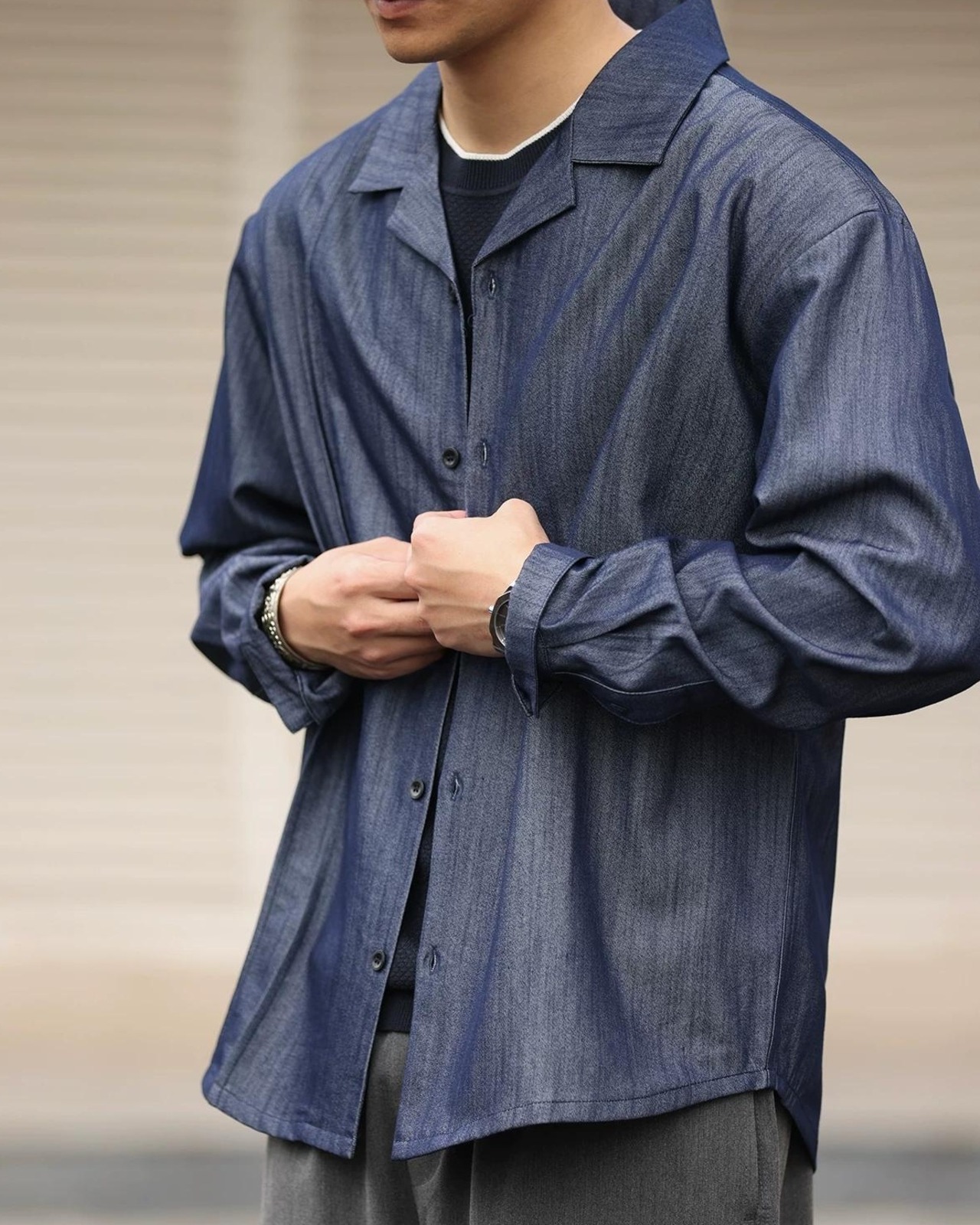 Casual Denim Vacation Shirt  K0353