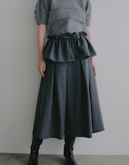 MANOF RUFFLE BELT FLARE SKIRT 2色展開
