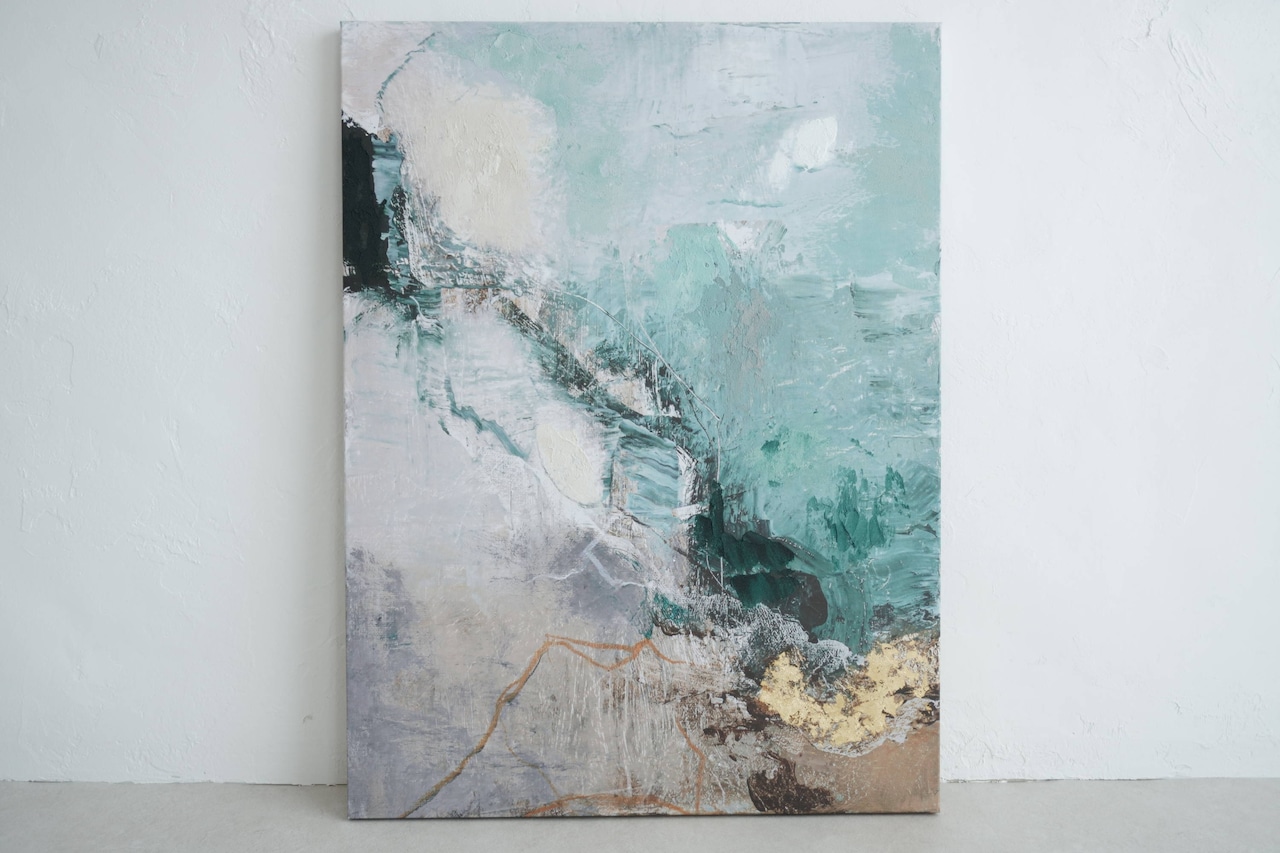 ウォールアート（ミクストペインティング）| Malerifabrikken | "Downhill" | 80x60 cm