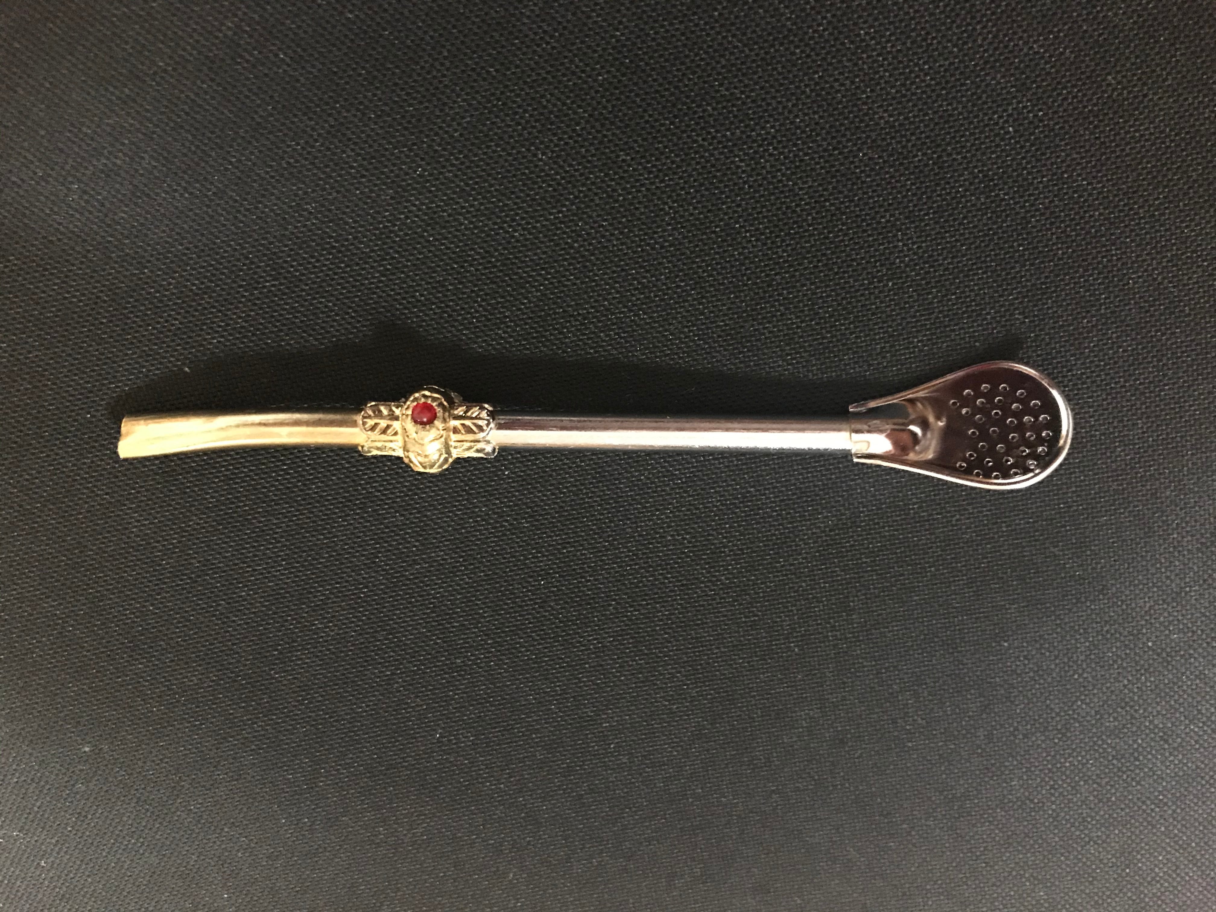 パラグアイ製 マテ茶器・ボンビーリャ付き パラグアイ製 マテ茶器・ボンビーリャ付き ボンビージャ（マテ茶用