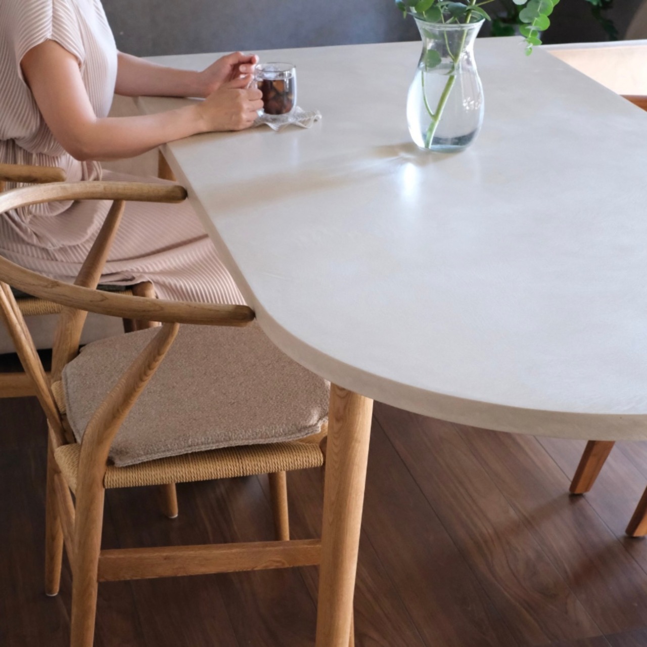 【専用】ダイニングテーブル/Half Oval