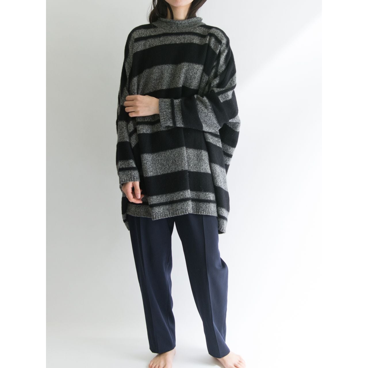 【Made in Italy】dolman sleeve bottleneck knit pullover（イタリア製 ボトルネックドルマンスリーブニットプルオーバー）2c