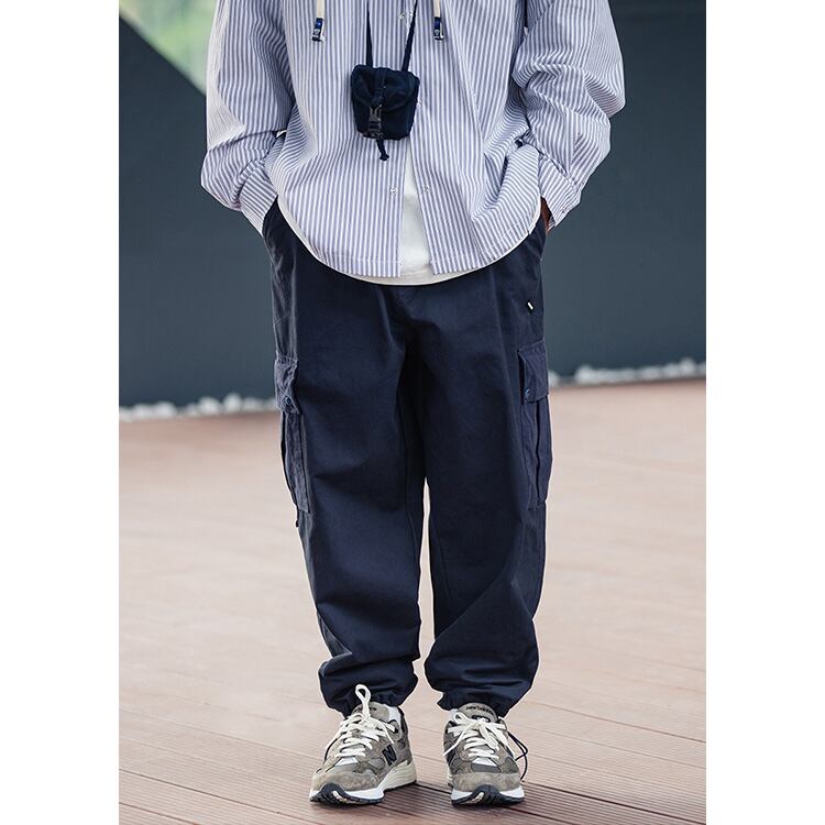 ★RETRO LOOSE WASHED TAPERED PANTS　　24259