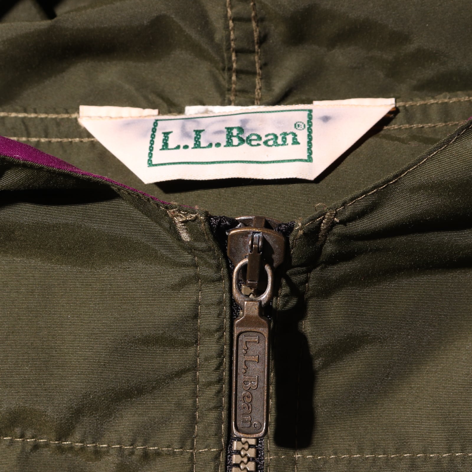 美品 L 80s 90s L.L.Bean アノラックパーカー 旧ロゴ 三角タグ ハーフ 