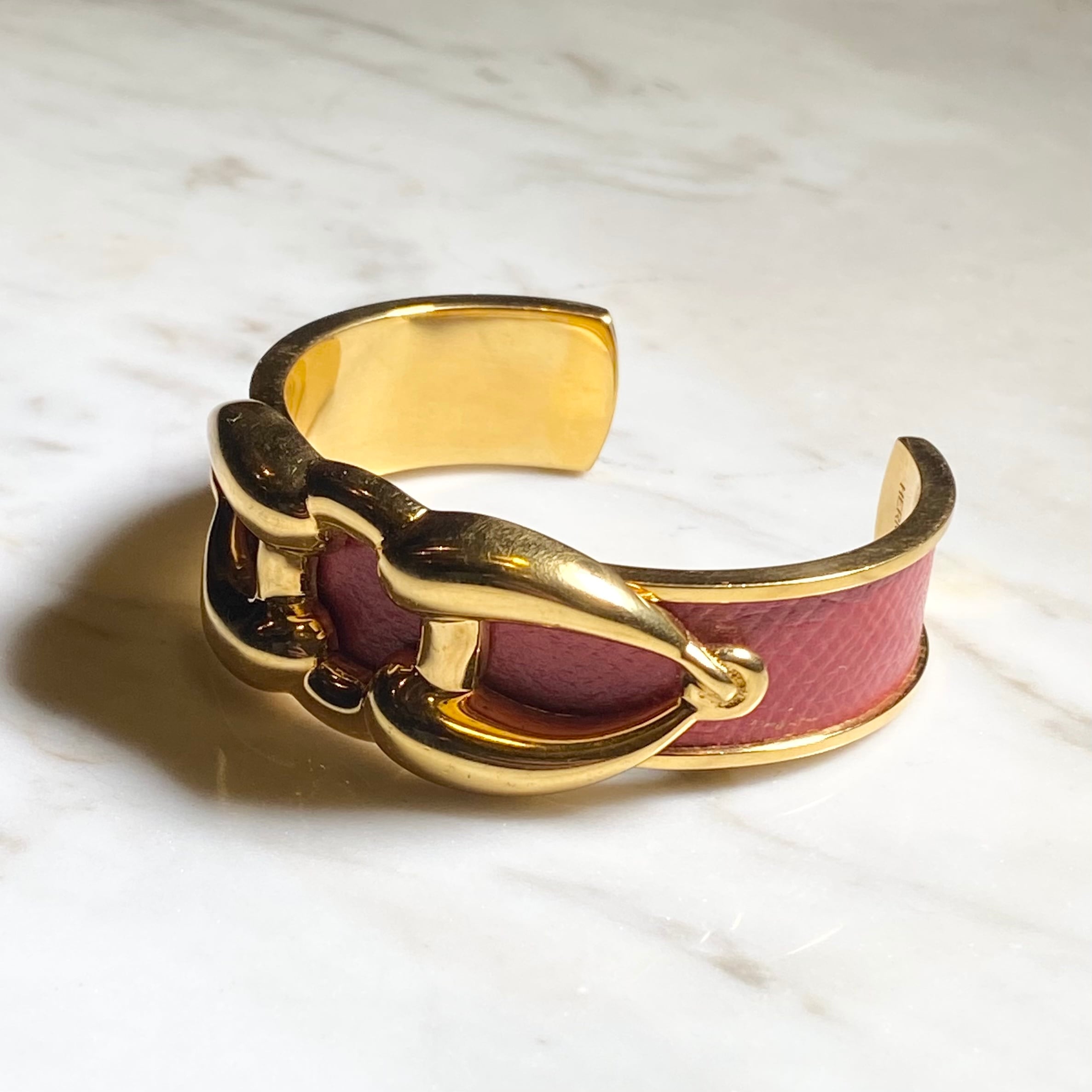 vintage HERMES metal×leather bangle | NOIR ONLINE