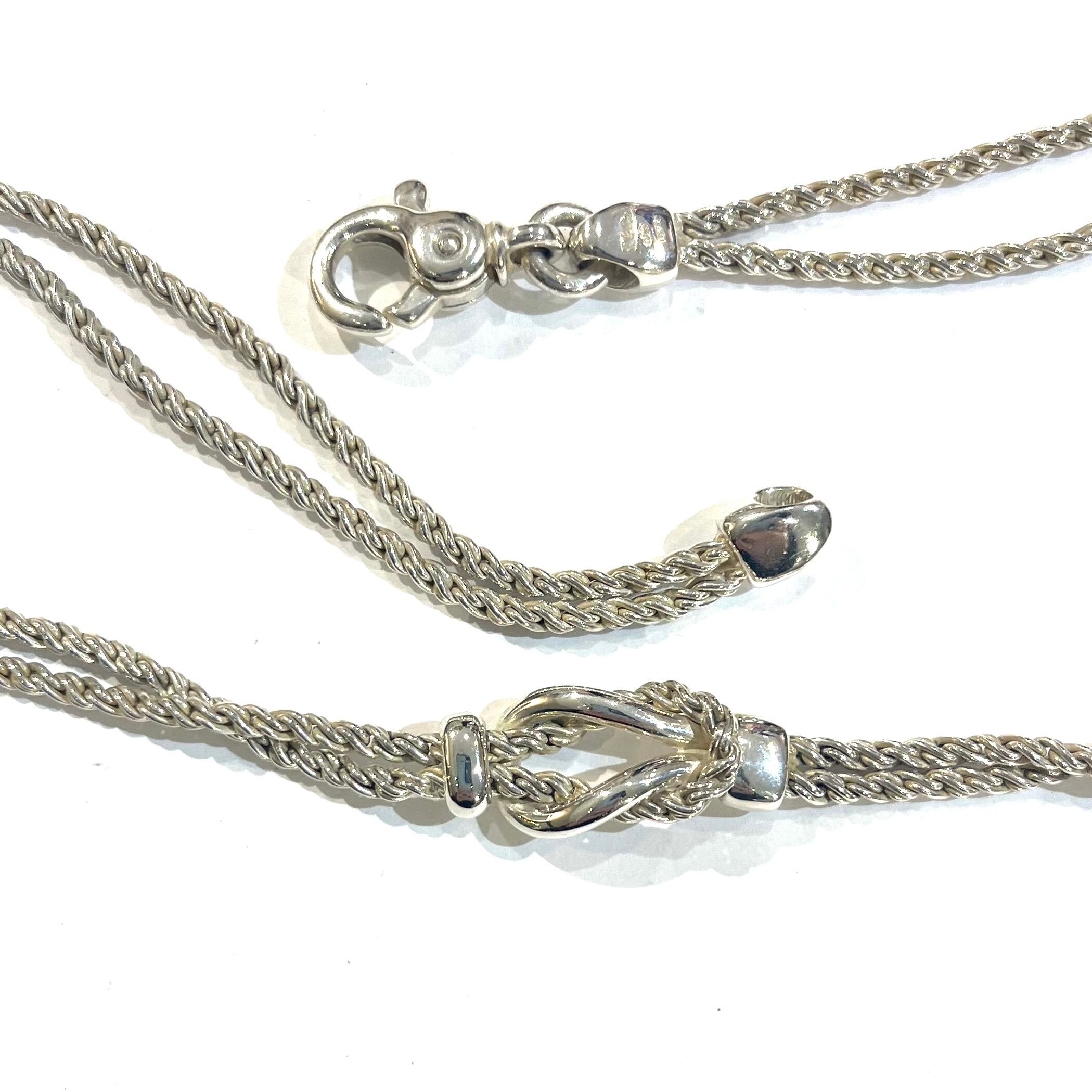 希少【TIFFANY&CO.】ティファニー2261ツイストダブルロープネックレス