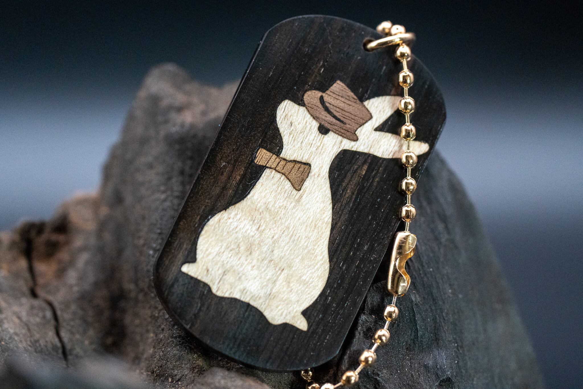 【芳醇な艶と響き】 グラナディラ ドッグタグ 象嵌 三月ウサギ