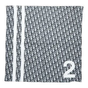 ディオール トロッター ナンバー2 スカーフ ネイビー ホワイト コットン レディース Dior 【中古】