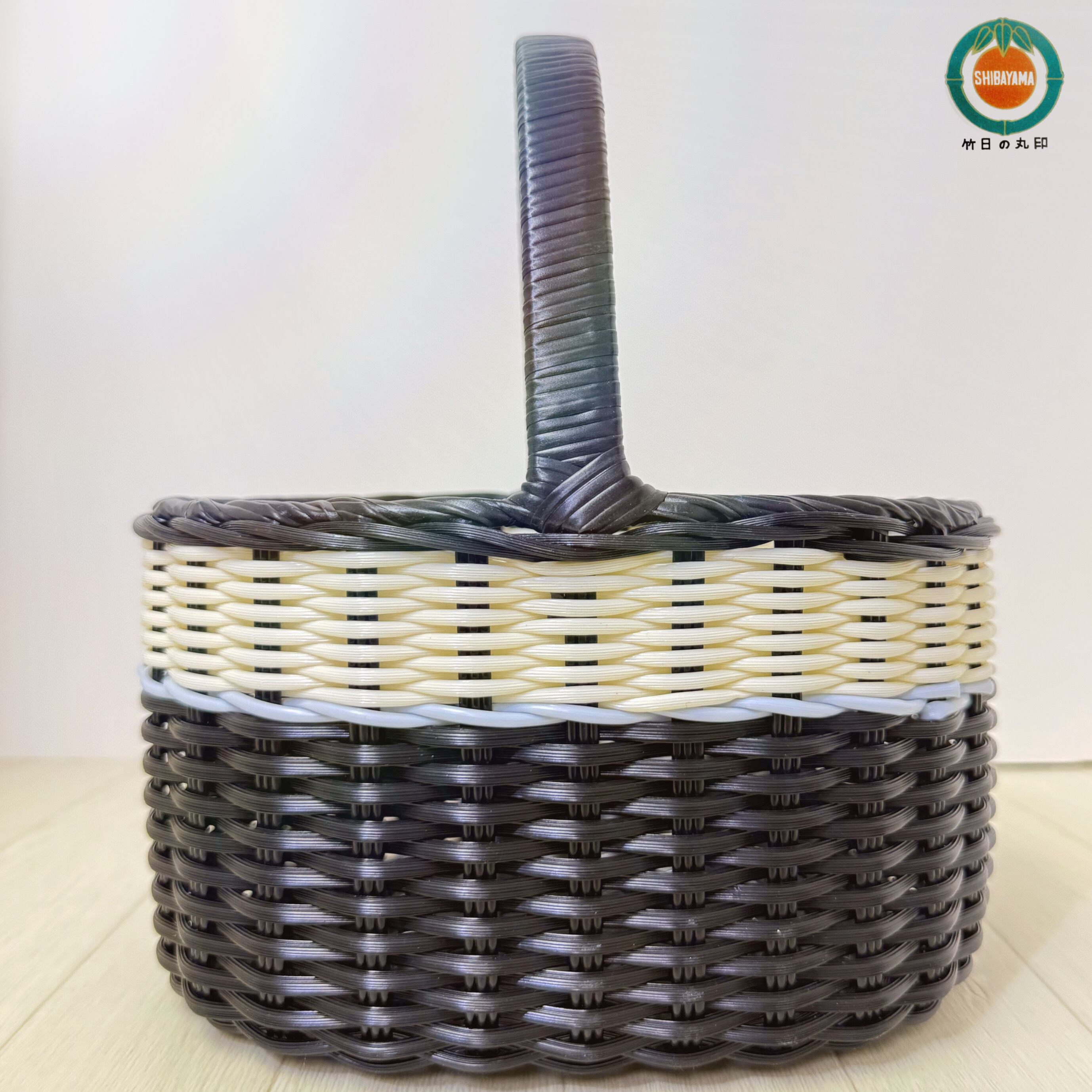 買い物かご カノン グリーン | 買物篭専門店 シバヤマ