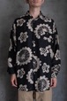 AFFINITI ウォッシャブルシルク総柄 L/Sシャツ 310B