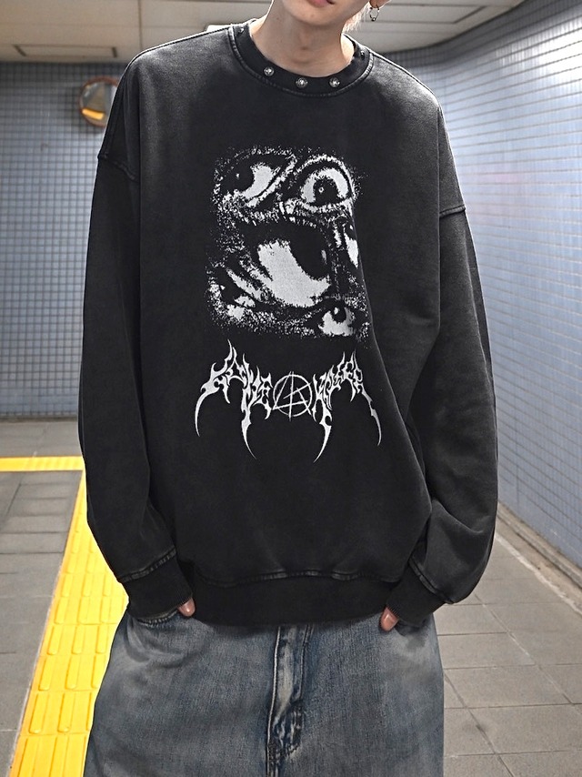 【LOVE KILLER】【別注/custom】Eye Graphic logo sweat by ruptivey Ver.2