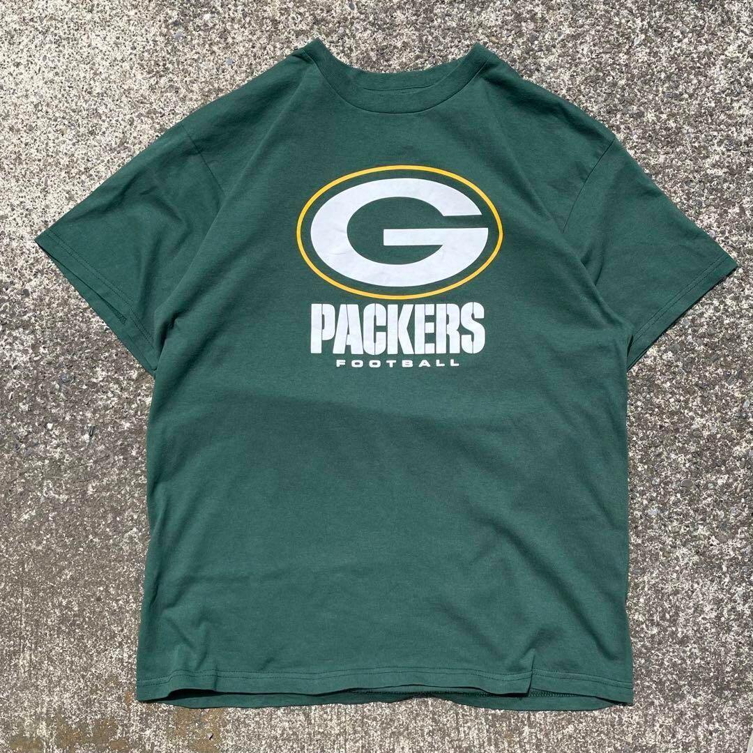 【Lサイズ】NFL グリーンベイ パッカーズ アイコニックロゴ majestic 古着 Tシャツ