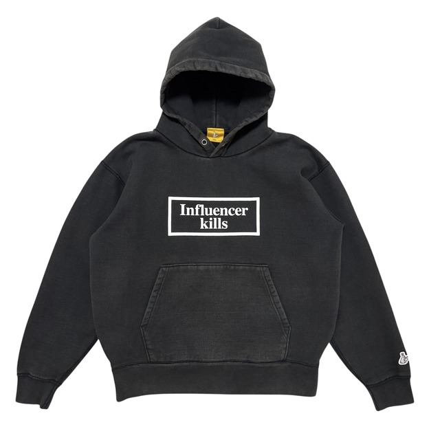 古着 エフアールツー #FR2 フーディー パーカー プルオーバー クリーニング済み influencer kills 黒 メンズM