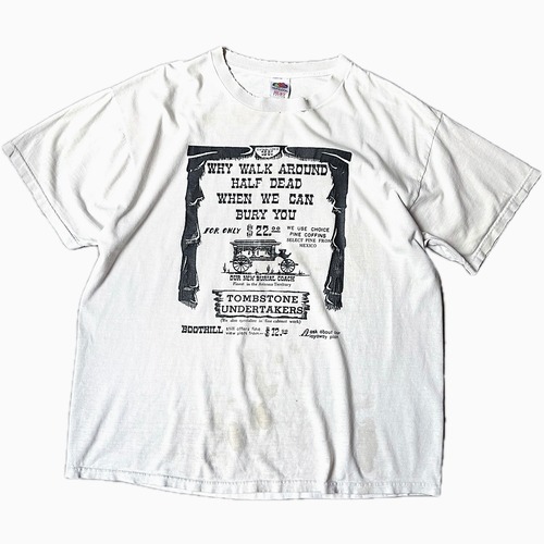 Y2K【FRUIT OF THE LOOM】"TOMBSTONE UNDERTAKERS" Grunge T-shirt