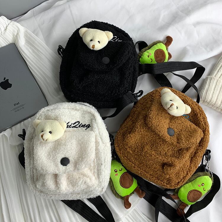 ≡新品 もこもこガーリーぬいぐるみショルダーポーチバッグ 原宿