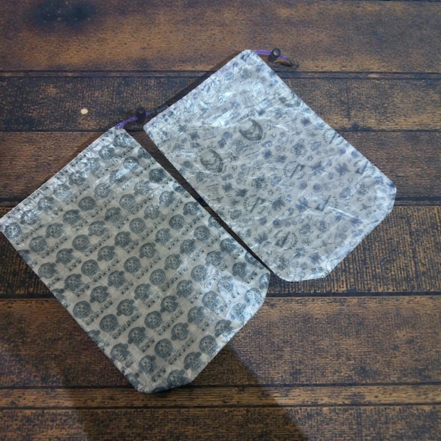 DCF 総柄巾着ポーチ ／ ダイニーマ生地