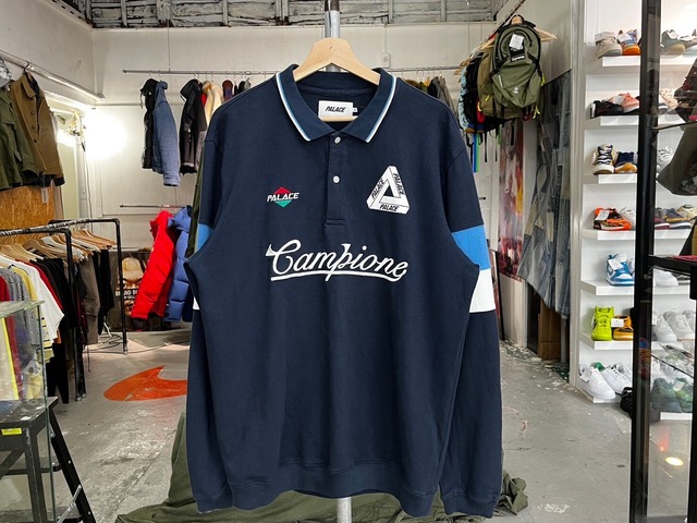 PALACE CHAMPIONE CREW LS POLO NAVY XL 49331