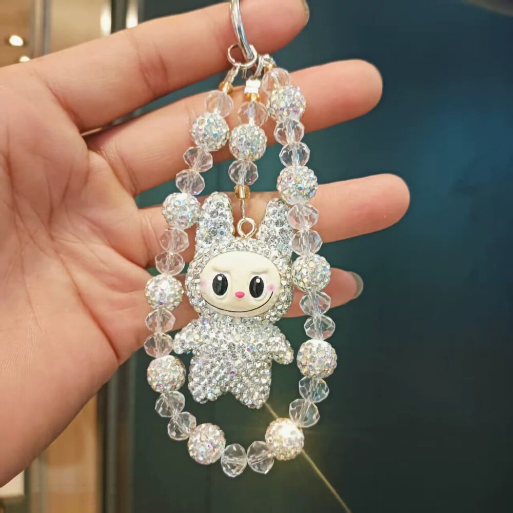 究極の輝き✨Labubu クリスタル キーホルダー 高級感あるキラキラ