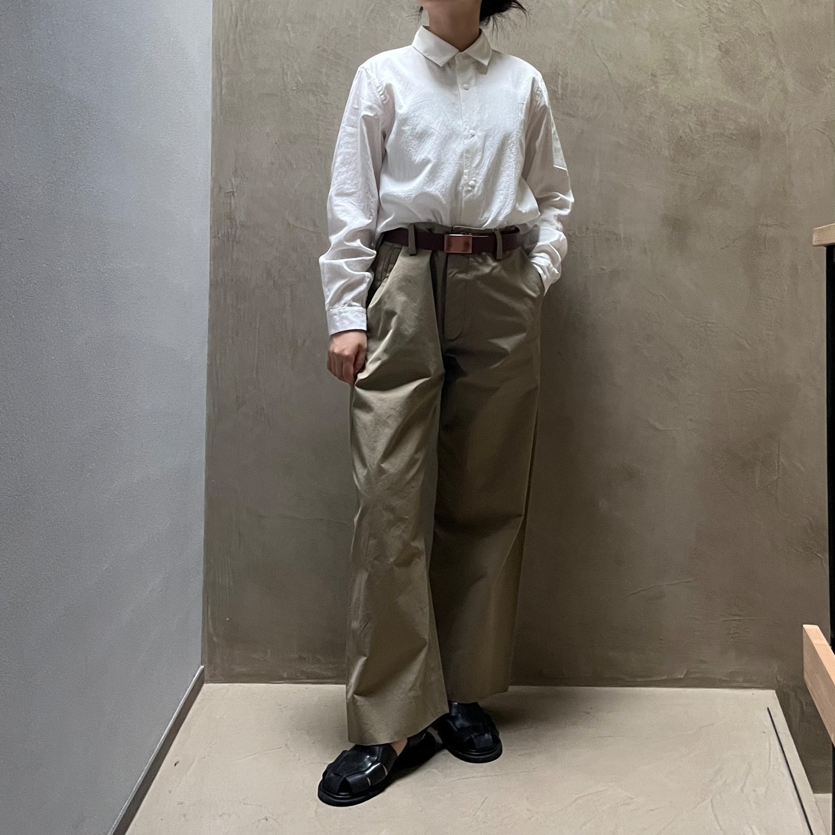 YAECA / ヤエカ WRITE ワークパンツ #91613 fawn | Routes*Roots