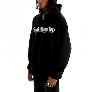 【DRIP1569】STK Zipper Embroidered Hoodie