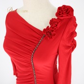 社交ダンス 衣装 スタンダード ドレス ワンピース レッスンウェア パーティドレス オールシーズン 赤 レッド系 ラインストーン 派手 シンプル 鮮やか フレア ドレープ エレガント カジュアル 大人 レディース フォーマル おしゃれ 着やすい 薄手 伸縮性 おもてなし ダンスパーティー マッチング 着替え 快適