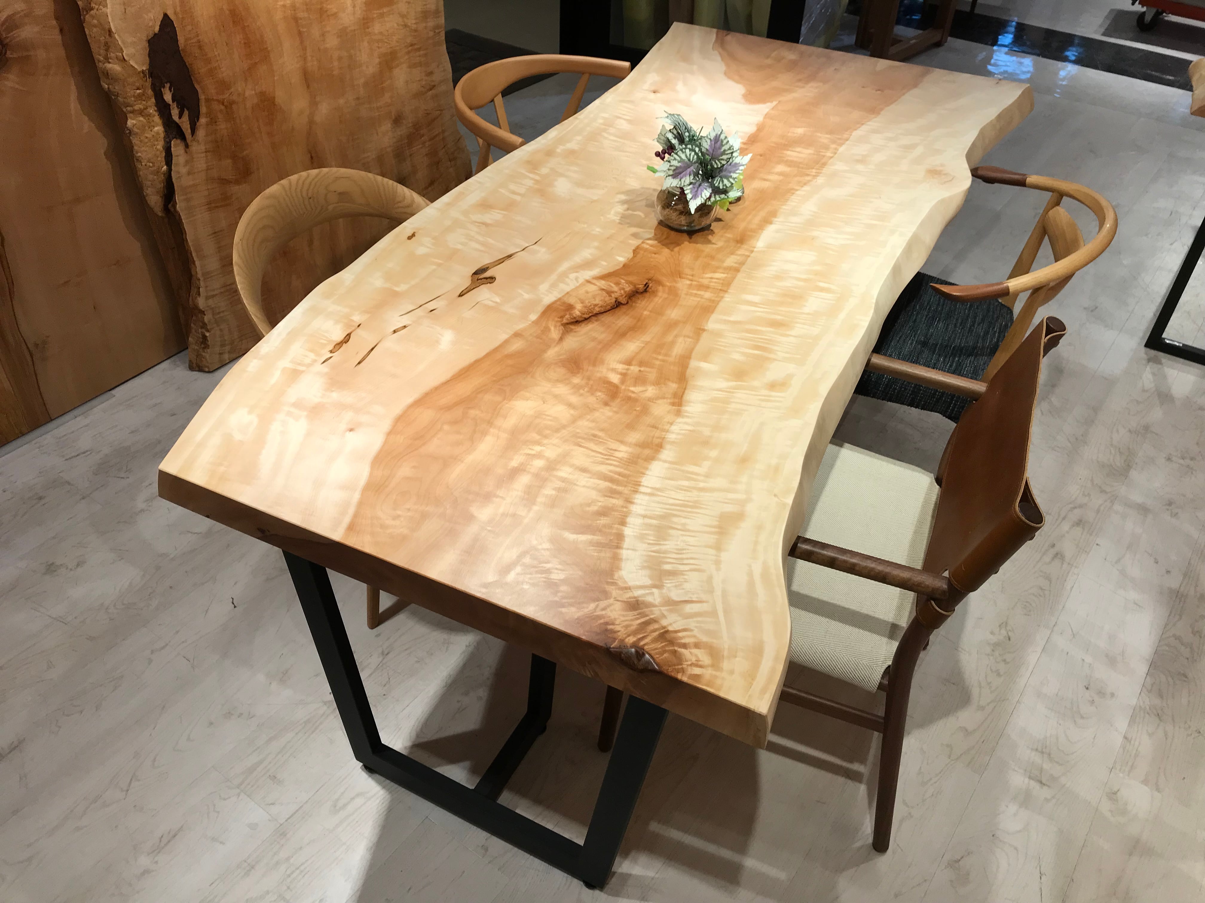 栃（トチ）_2000×910-800-790×60_横浜元町店_テーブル天板/一枚板