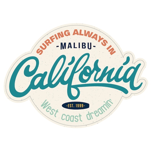 118 California MALIBU "California Market Center"　アメリカンステッカー　スーツケース　シール