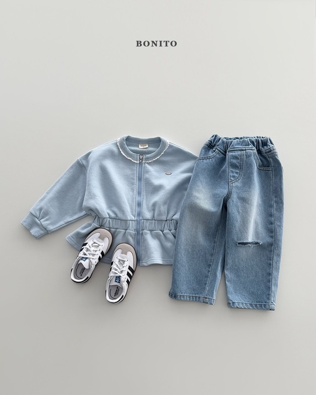 【即納】BONITO / shirring zipup