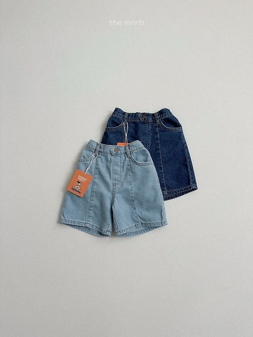 【 minirobe / 予約 】Button Denim Shorts Pants