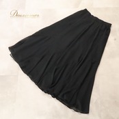 社交ダンス 衣装 Sekine セキネ スカート レッスンウェア ブラック系 黒 日本製 チュール 透け感 シースルー ふんわり 軽やか かわいい おしゃれ 上品 大人っぽい 無地 シンプル ダンス 練習 レッスン ダンス衣装 練習着 社交ダンス衣装