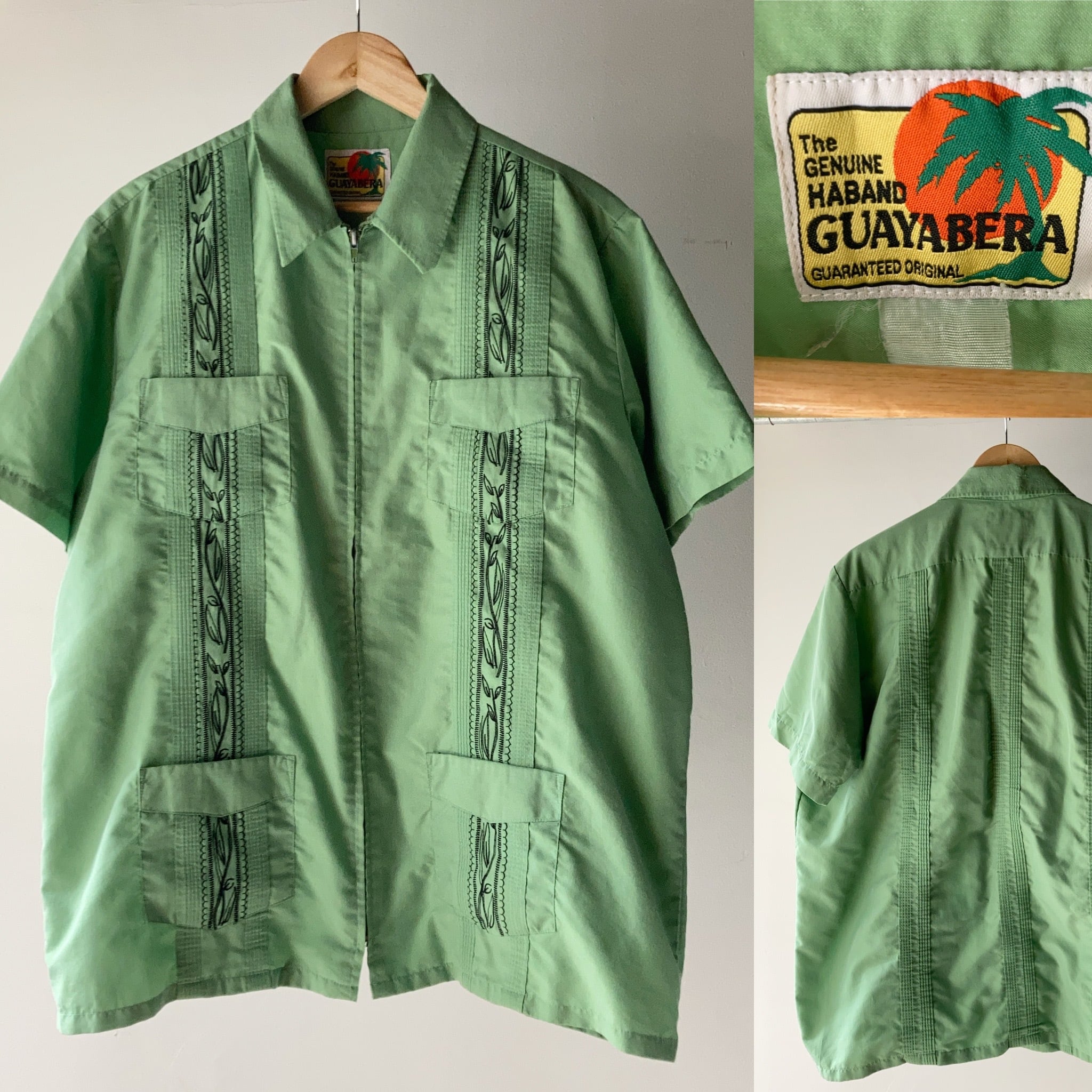 La Gulanita キューバシャツ メロングリーンメンズ