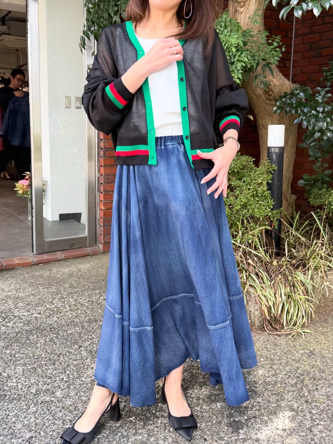 ドスディオサス  dosdiosas パイピング配色カーディガン