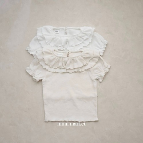 ivory[1]70 [2]80［即納］double collar tee / mimi market 26summer