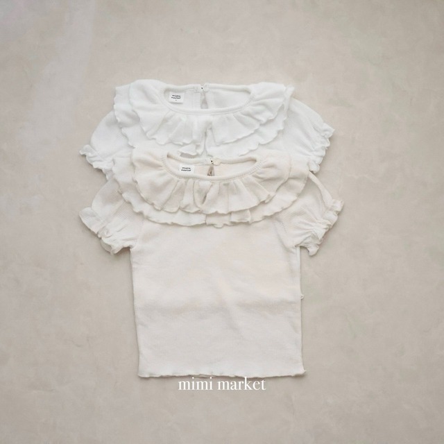 ivory[1]70 [2]80［即納］double collar tee / mimi market 26summer
