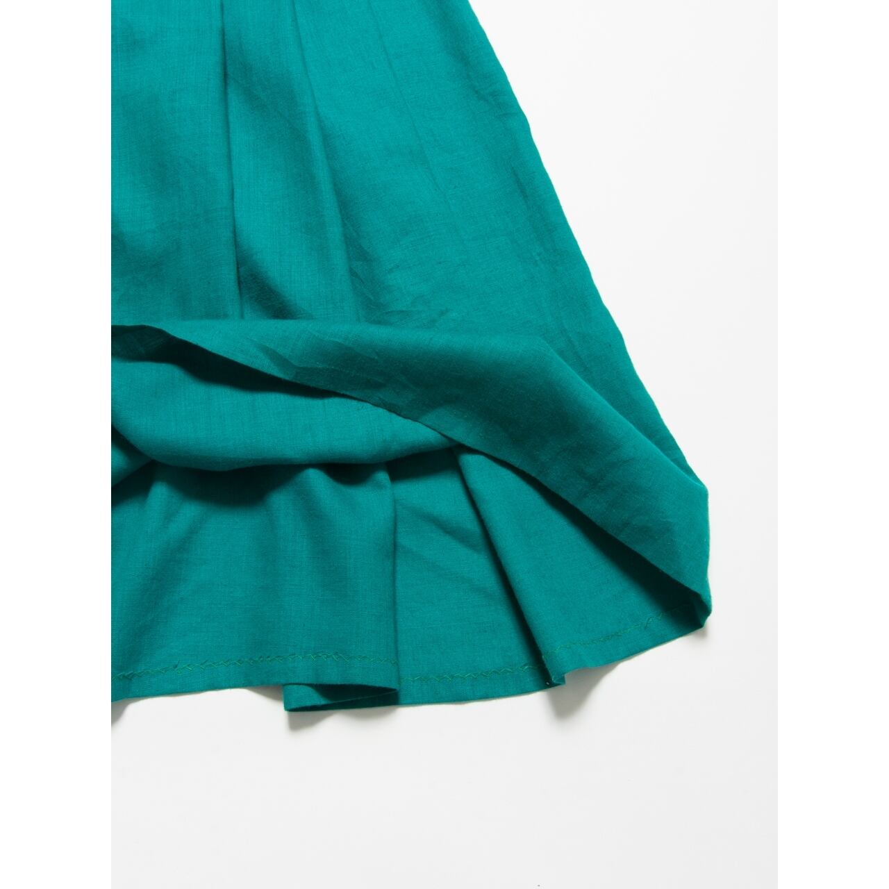 【Made in France】Mi-mollet length pleated linen skirt(フランス製 ミモレ丈プリーツリネンスカート)4a