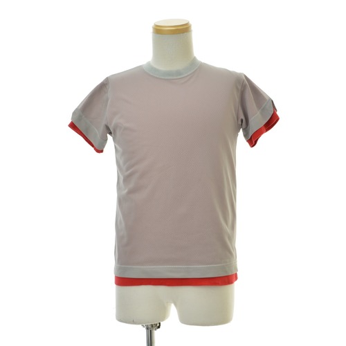 GOOD ENOUGH / グッドイナフ00s sportsline メッシュ レイヤード 裾ロゴ半袖Tシャツ