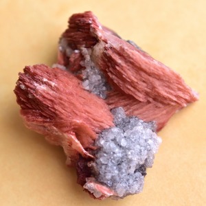 ピンクバライト・イン・クォーツ　Pompadour　モロッコ産　42.1g/鉱物・結晶原石