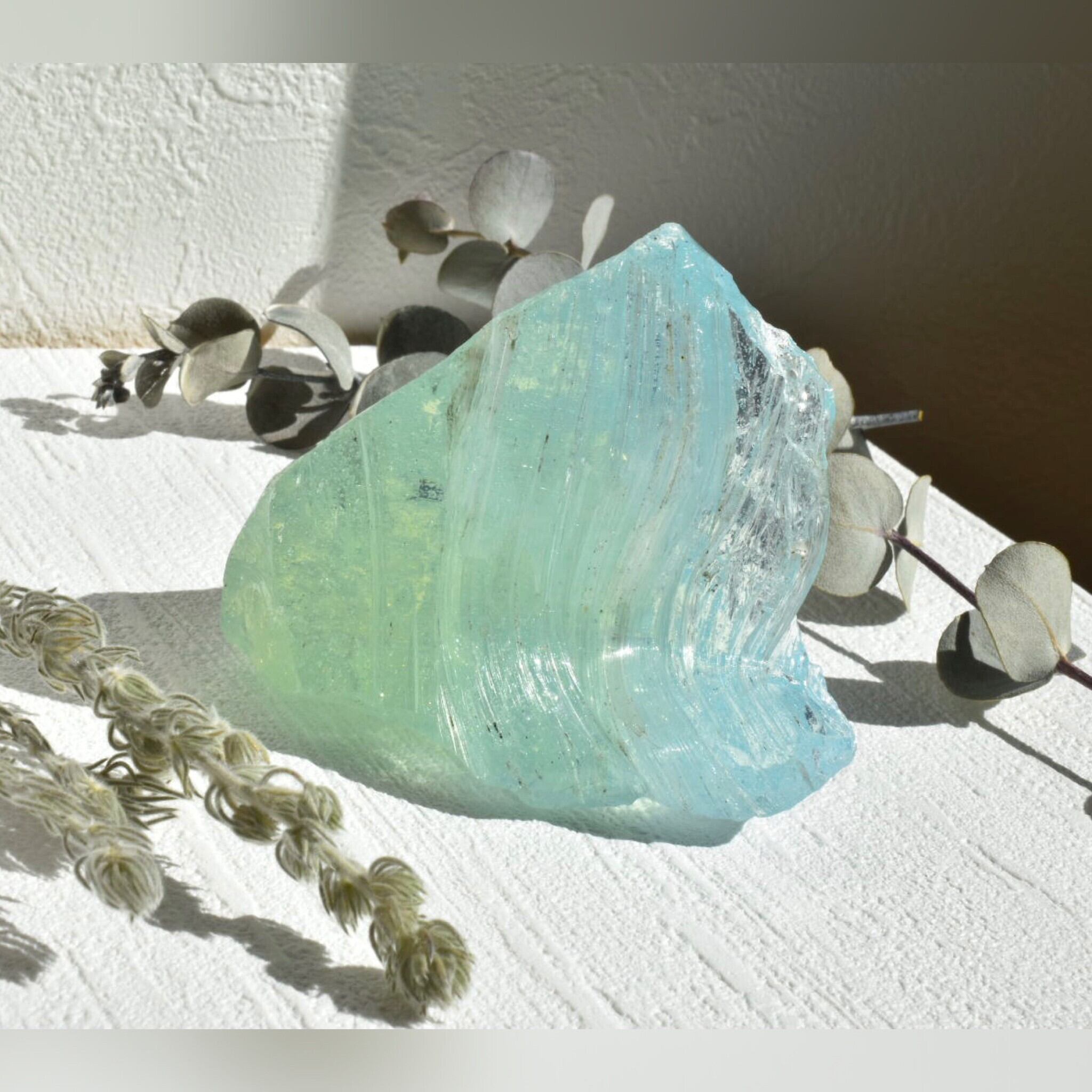 《美しい流紋肌》インドネシア産 アンダラクリスタル 原石 フェアリーティア