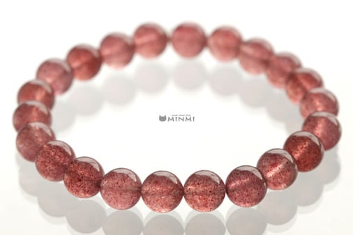 高品質ピンクマイカ イン クォーツ8㎜1 内径17cm | powerstoneshopMINMI