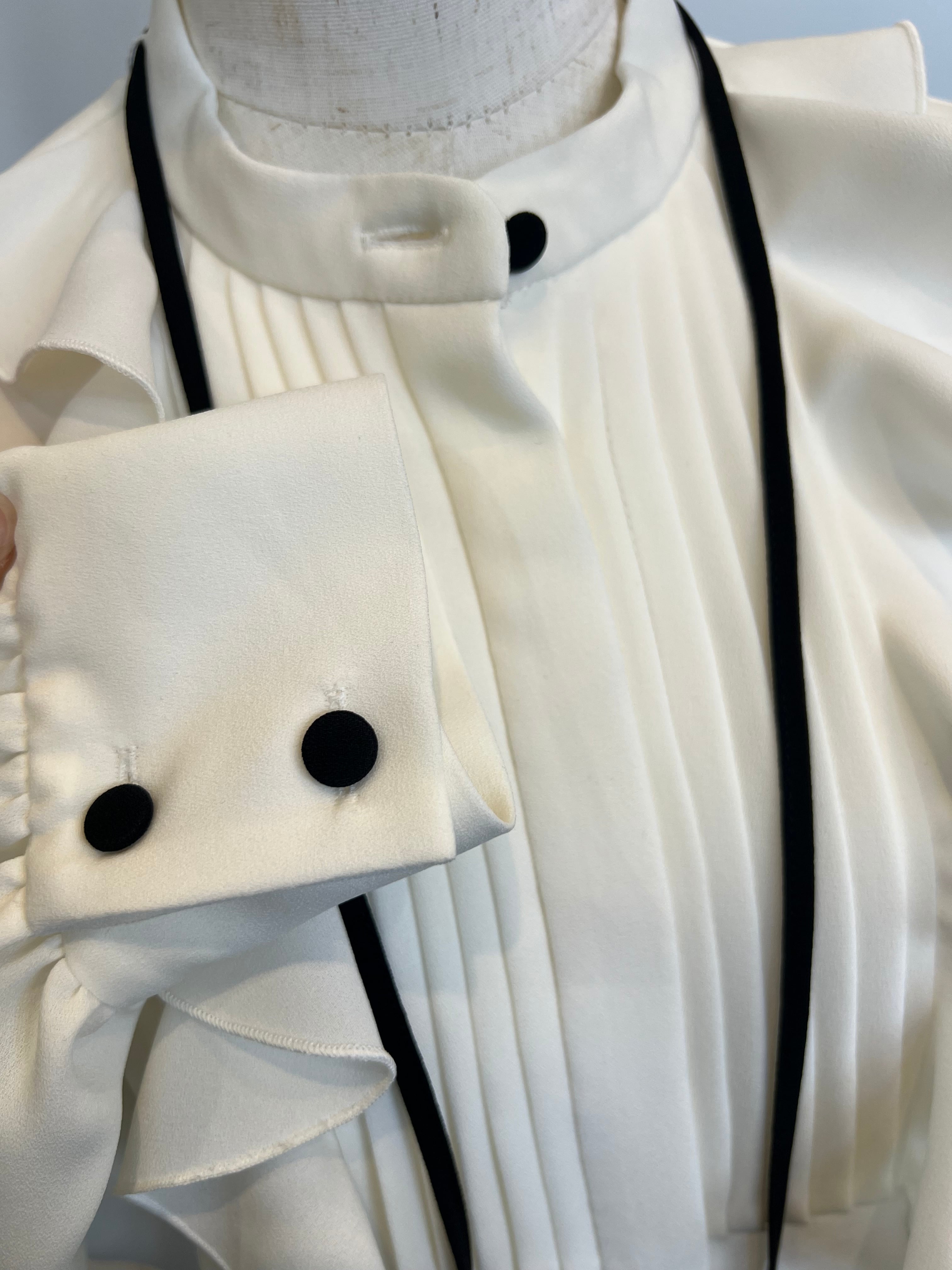 【PASSIONE】取り外し可コードフリルブラウス　616918