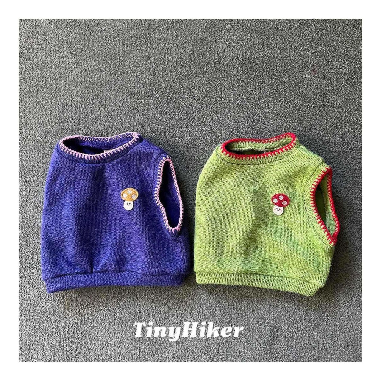 【取寄】Tiny Hiker キノコ メロベスト|冬服|韓国子供服